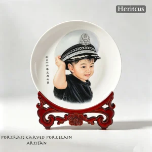 artisan-level custom hand-carved porcelain portrait service, bespoke ceramic art from your photo, by Heritage & Craft.